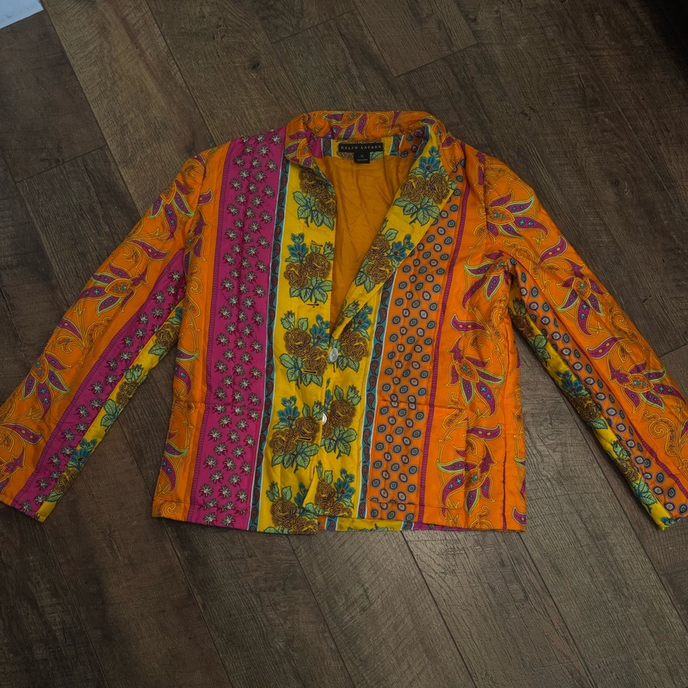 Ralph Lauren Silk jacket. Size 12